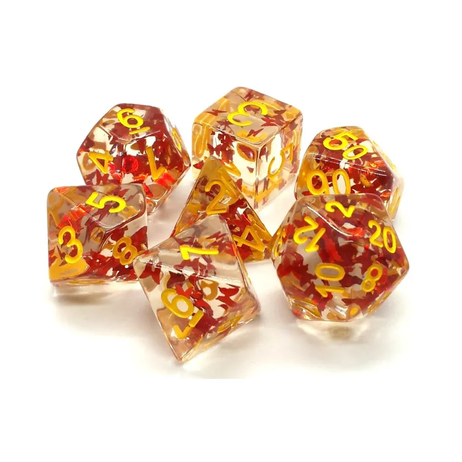 

Поликомплект «Оранжевая бабочка с желтым» (7), Acrylic-Resin Dice - Infused