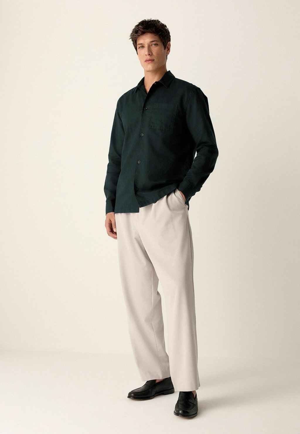 

Рубашка REGULAR FIT BLEND LONG SLEEVE Next, черный