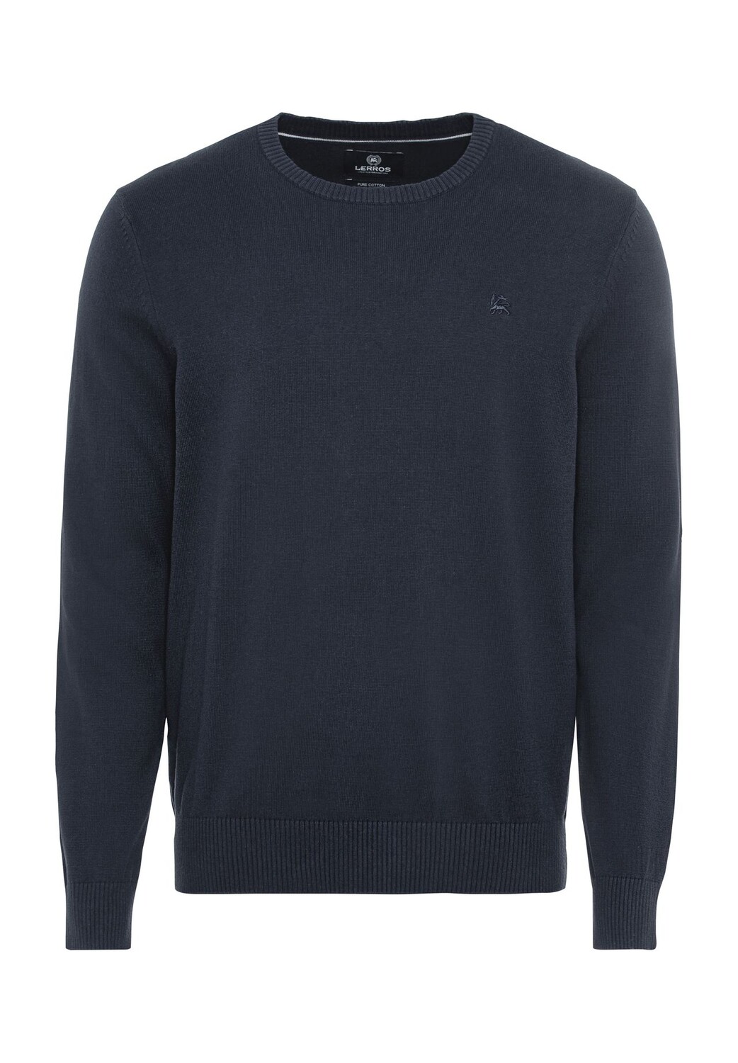 

Мужской хлопковый свитер с круглым вырезом LERROS, цвет Classic Navy