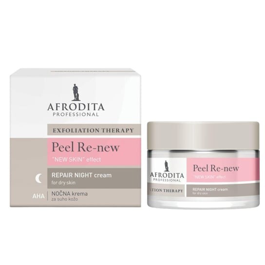 

Ночной крем для сухой кожи, 50 мл Afrodita, Peel Re-New Repair