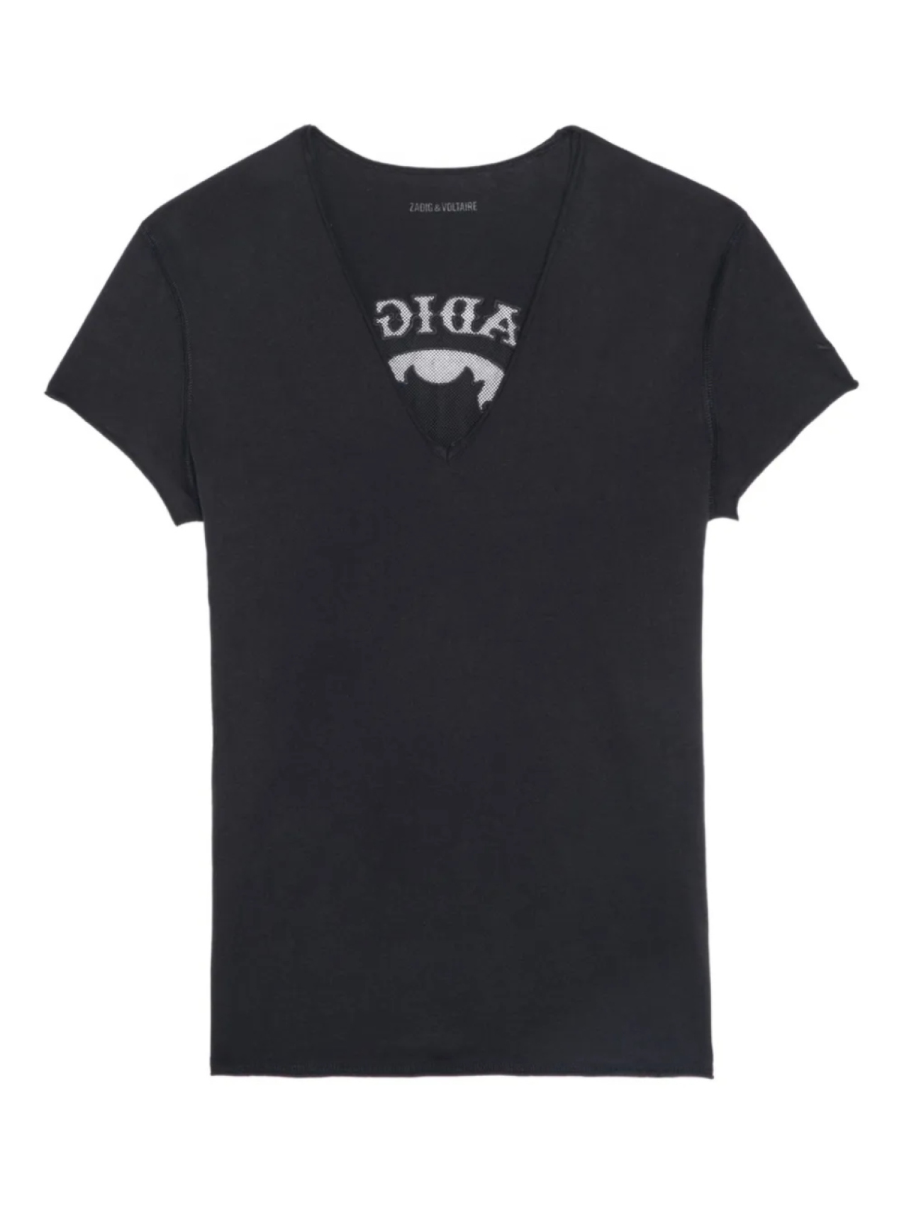 

Футболка с логотипом и V-образным вырезом Zadig&Voltaire, черный