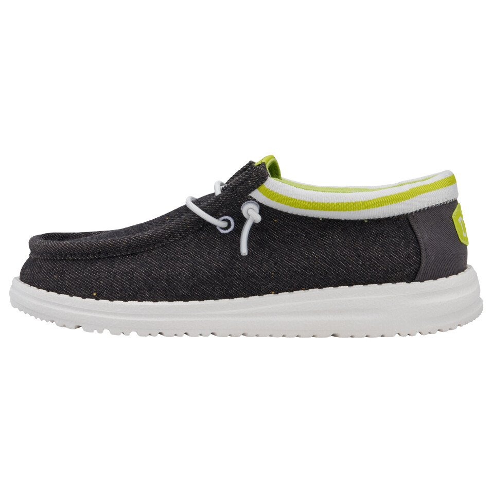 

Кроссовки Heydude Kid's Wally Letterman, цвет Black/Lime
