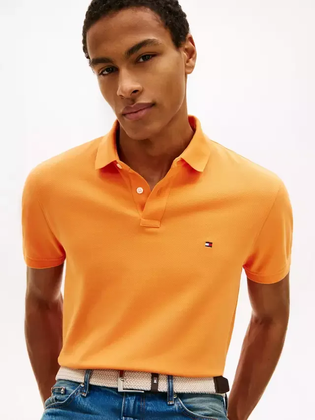 Поло из хлопковой смеси, стандартный крой, с коротким рукавом, 1985 год Tommy Hilfiger, Orange — фото 4