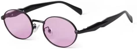 

Классические круглые и овальные солнцезащитные очки для женщин и мужчин, коричневая металлическая оправа, модные солнцезащитные очки UV400 для женщин MTZJH, C6