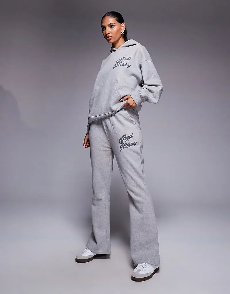 

Расклешенные брюки-джоггеры Good For Nothing серого цвета