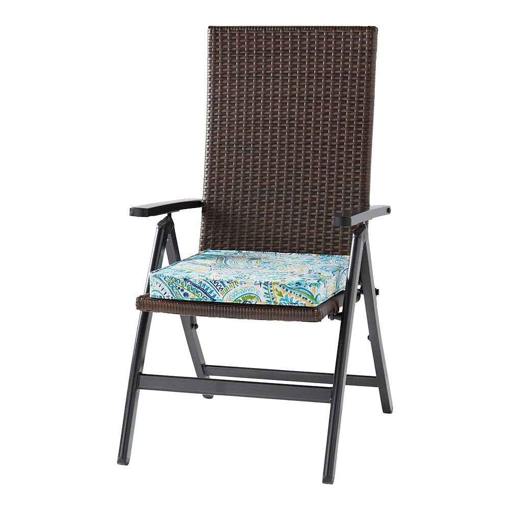 

Greendale Home Fashions PE Плетеное кресло с откидной спинкой и подушкой для улицы, цвет Baltic