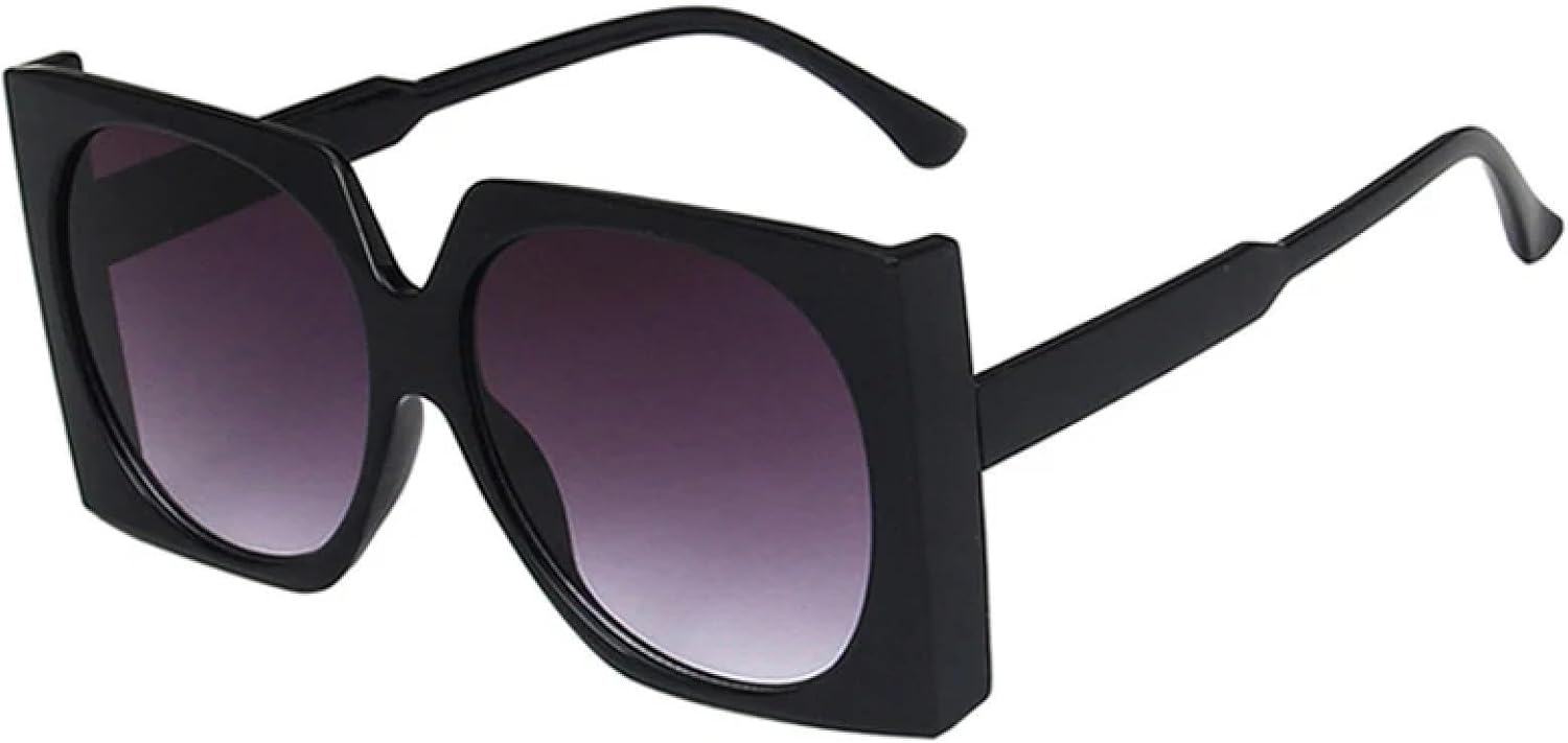 

Модные солнцезащитные очки в крупной оправе для женщин, роскошные классические модные очки для мужчин и путешествий, защита от УФ-излучения UV400 TKKTLLT, Black Gradient Grey