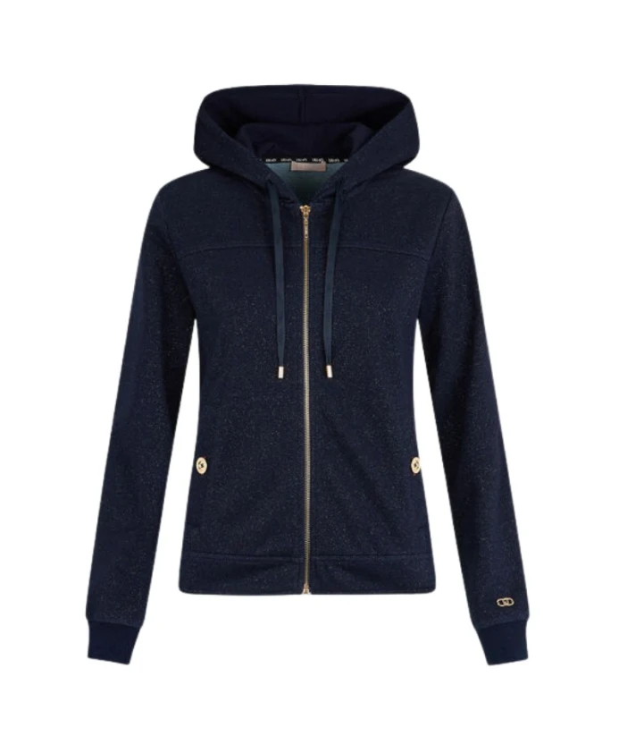 

Джинсовая толстовка синего цвета с вышитой нашивкой. Liu Jo, синий