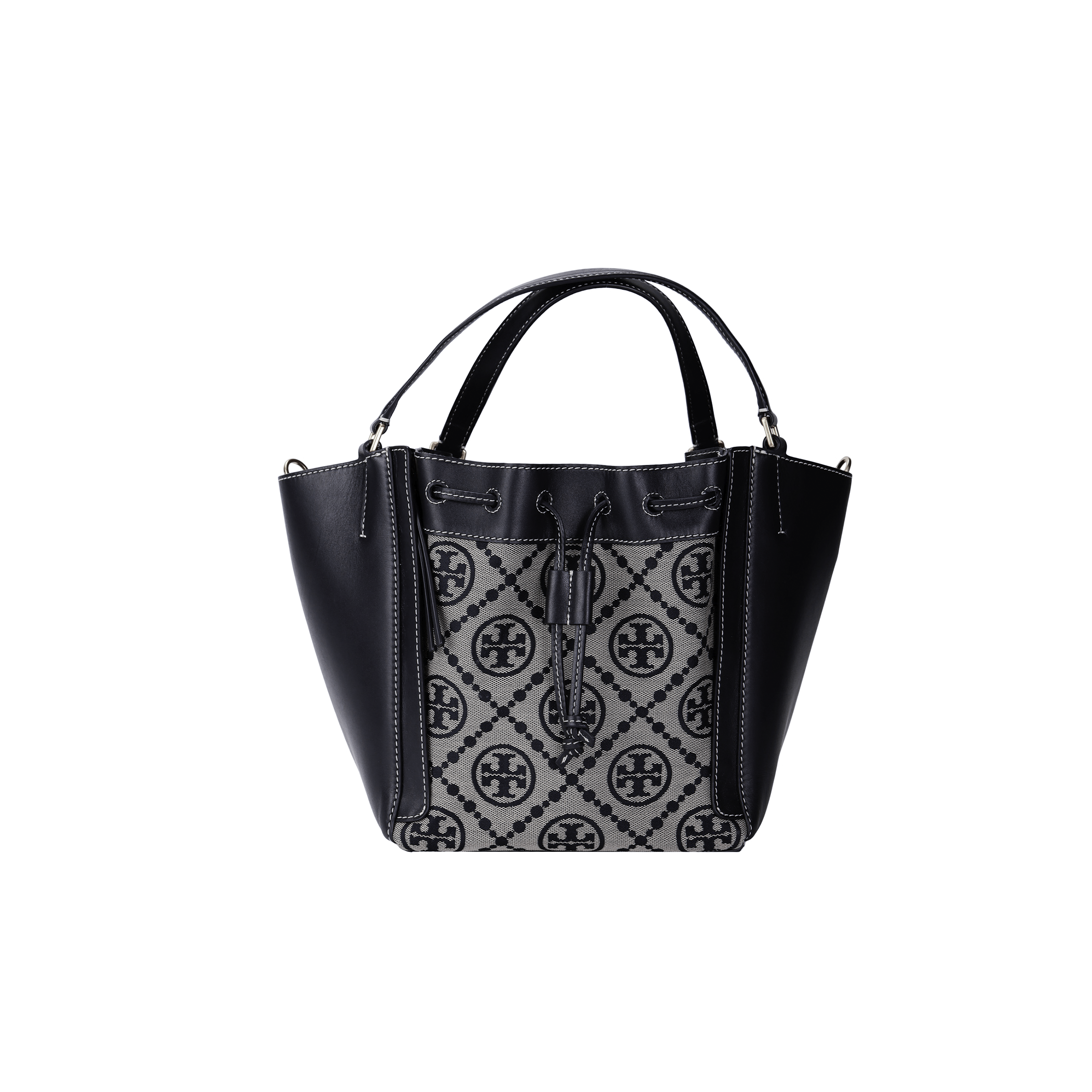 

Сумка-ведро, сумка-шоппер, шоппер, сумка через плечо, маленькая женская сумка T Monogram Leather цвета морской волны TORY BURCH, basic set (bag+dust bag)