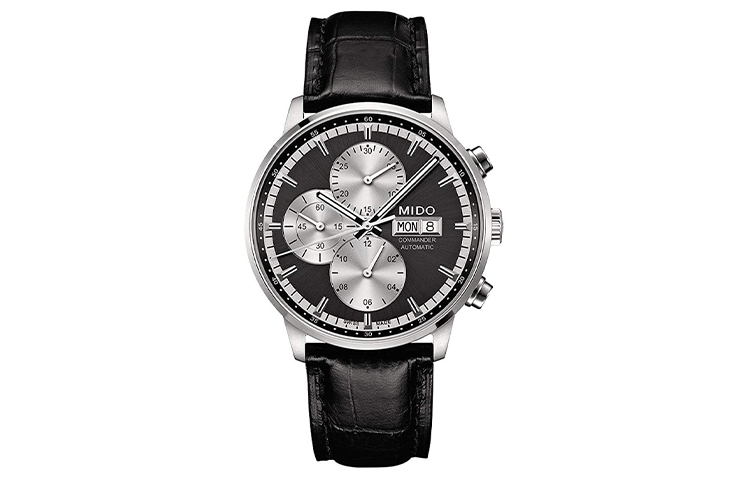 

MIDO Часы Commander Automatic Mechanical Movement Men's Watch Watch 42.5mm Gray Dial Cow Leather Strap