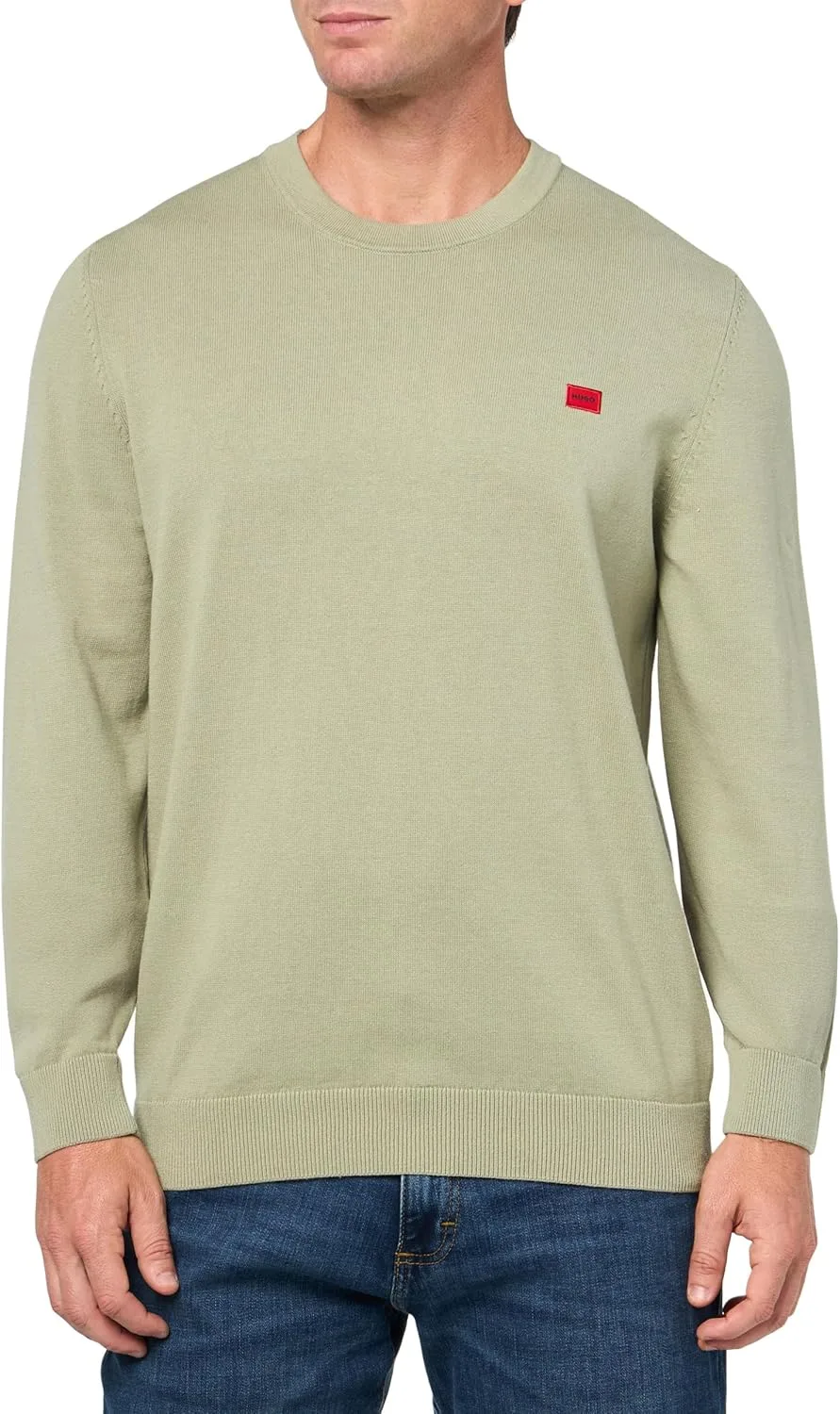 

Хлопковый свитер Hugo с тканой этикеткой