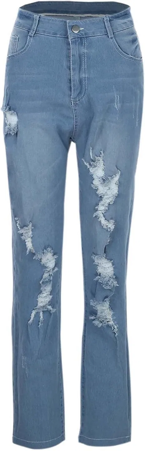 Джинсы прямого кроя Stretch Jeans, Light Blue — фото 4