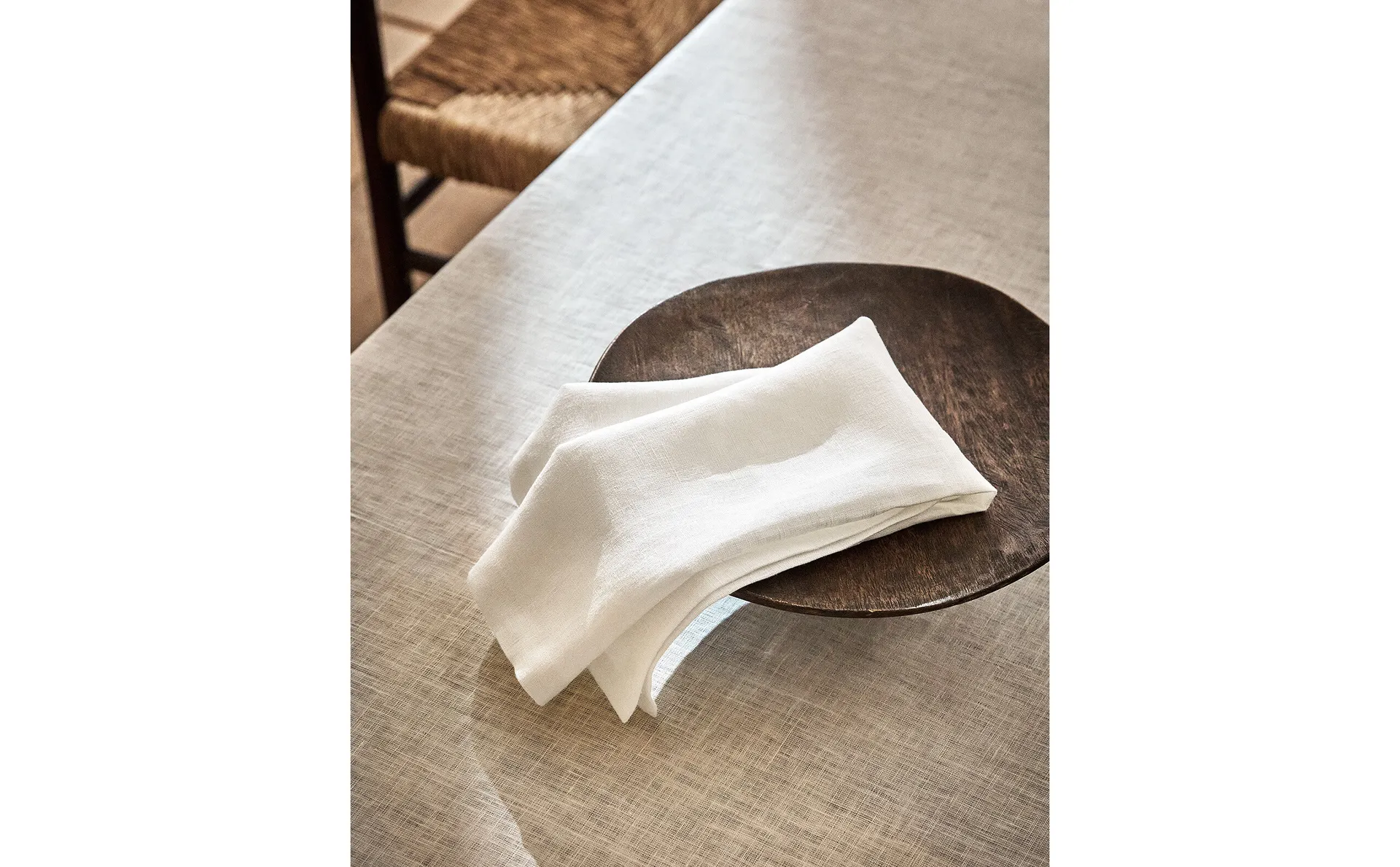 

Базовая льняная салфетка (2 шт.) Zara Home, белый