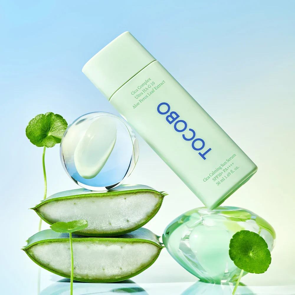 Солнцезащитный крем cica calming sun serum spf50+ pa++++ Tocobo, объем 50 мл — фото 3