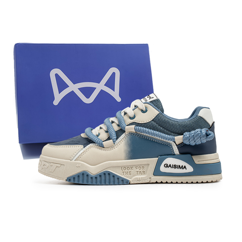 

Нескользящие износостойкие низкие мужские кроссовки MIIOW, Beige Blue[Box]