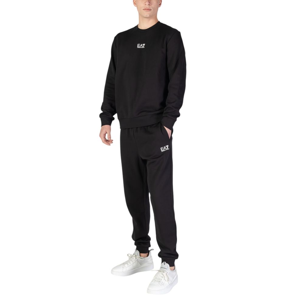 

Черный хлопковый спортивный костюм Armani EA7 Emporio