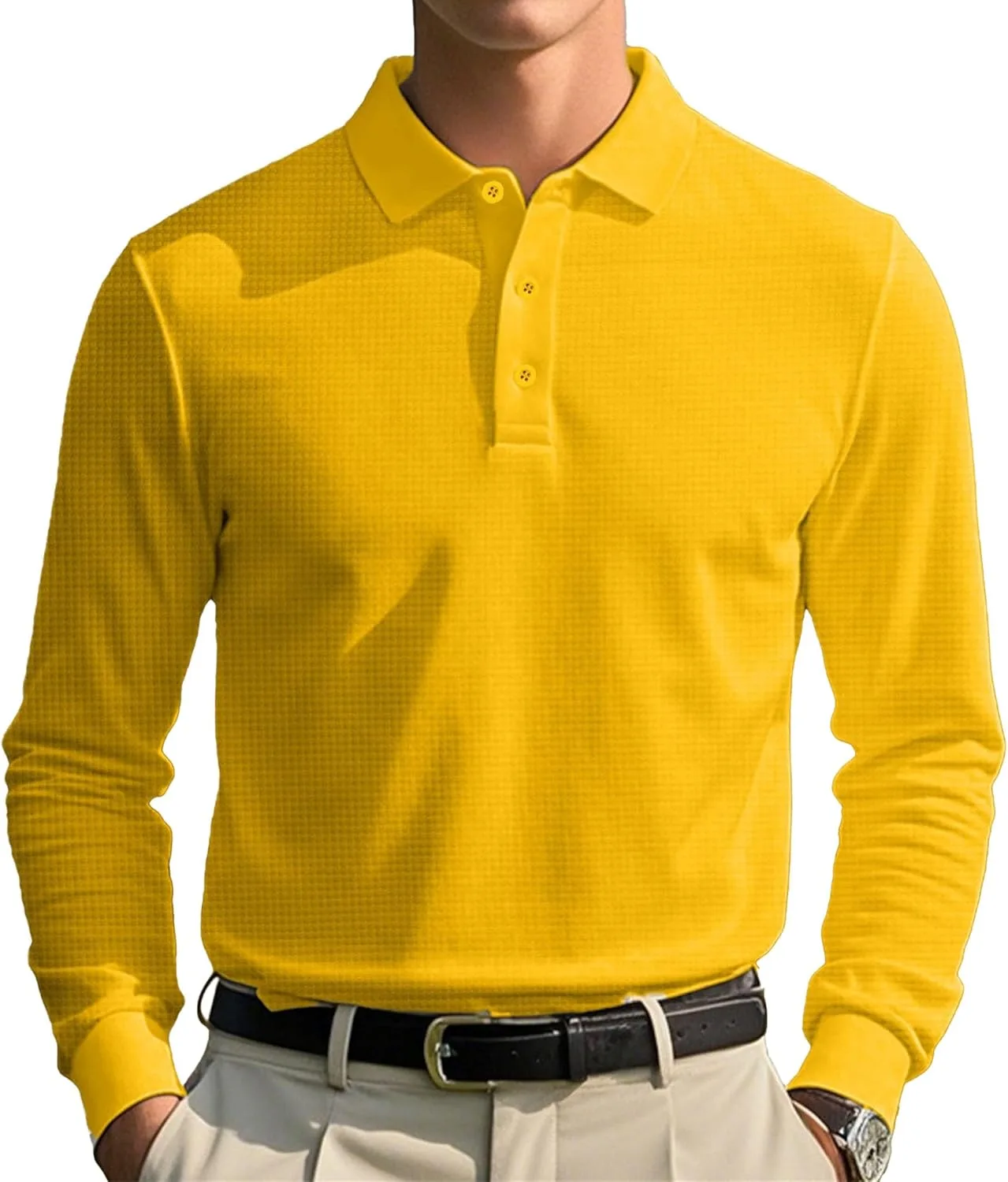 

Мужской модный вязаный пуловер с воротником и пуговицами Maiyifu-GJ