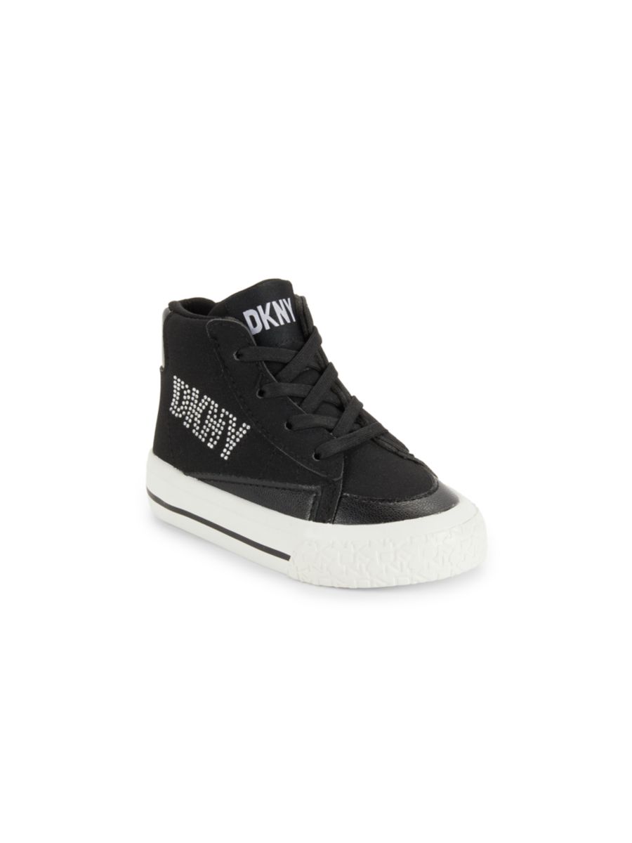 

Детские высокие кеды Hannah Melissa с декорированным логотипом DKNY, черный