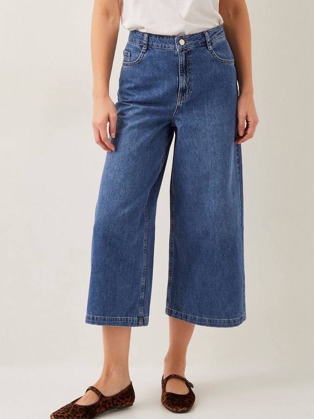 

Джинсы дженны с широкими штанинами Monsoon, цвет Denim Blue