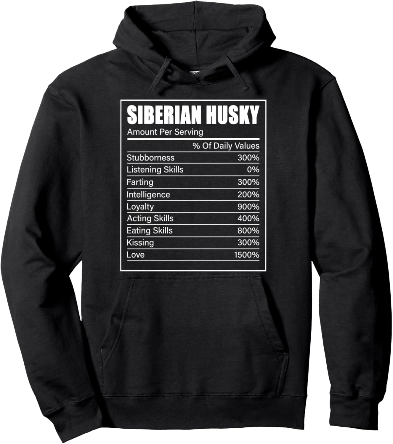 

Толстовка для владельца сибирской хаски Siberian Husky Dog Facts, черный