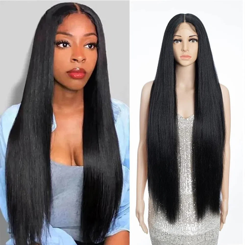 Длинный прямой синтетический парик «Yaki» от FASHION IDOL Fashion Idol, Natural Black