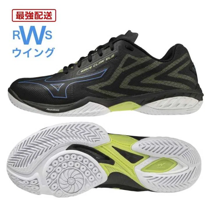 Бадминтонные кроссовки «Wave Claw EL2» от Mizuno, Black X Blue X Yellow