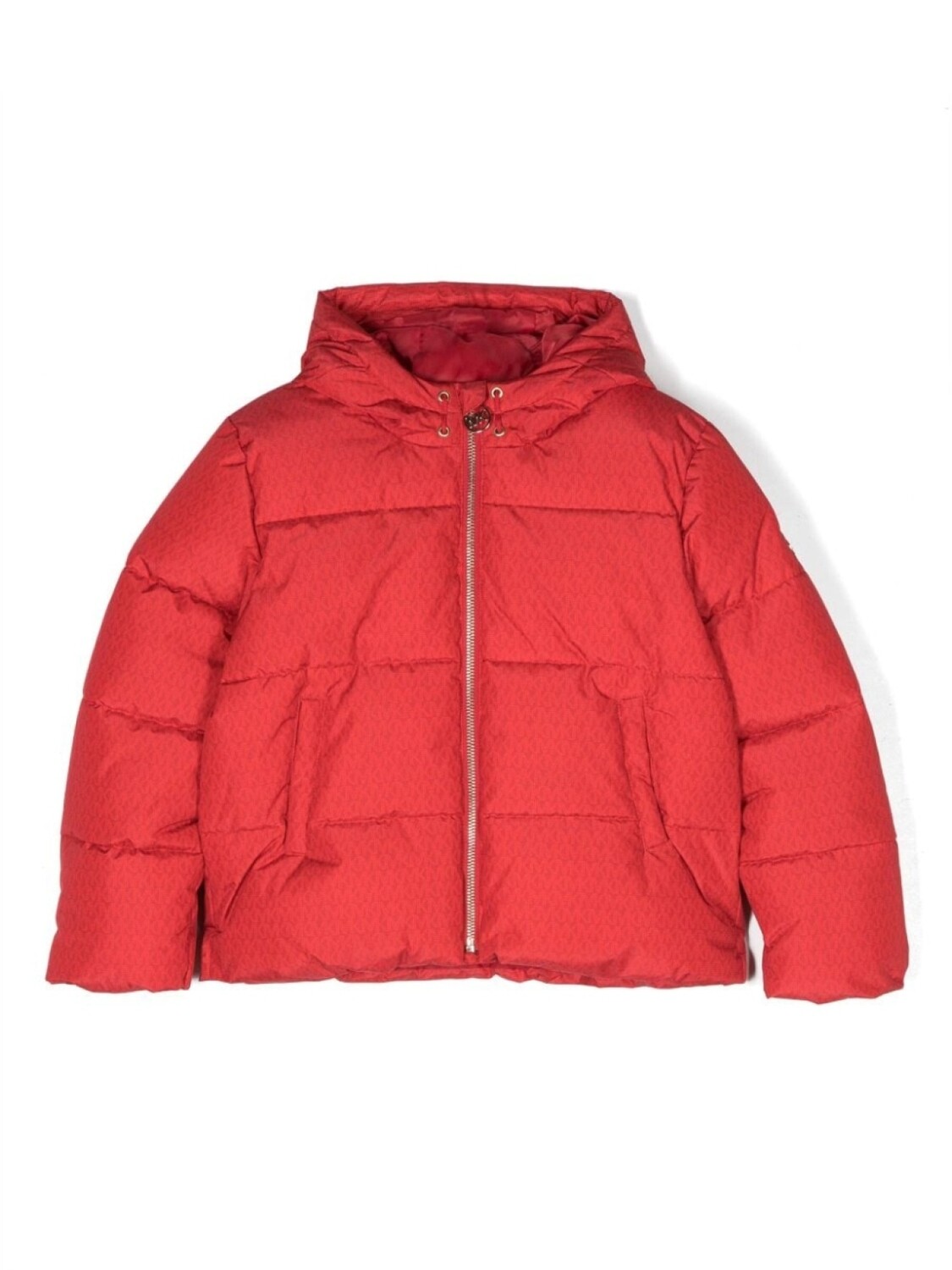 

Michael Kors Kids пуховик на молнии с монограммой, красный