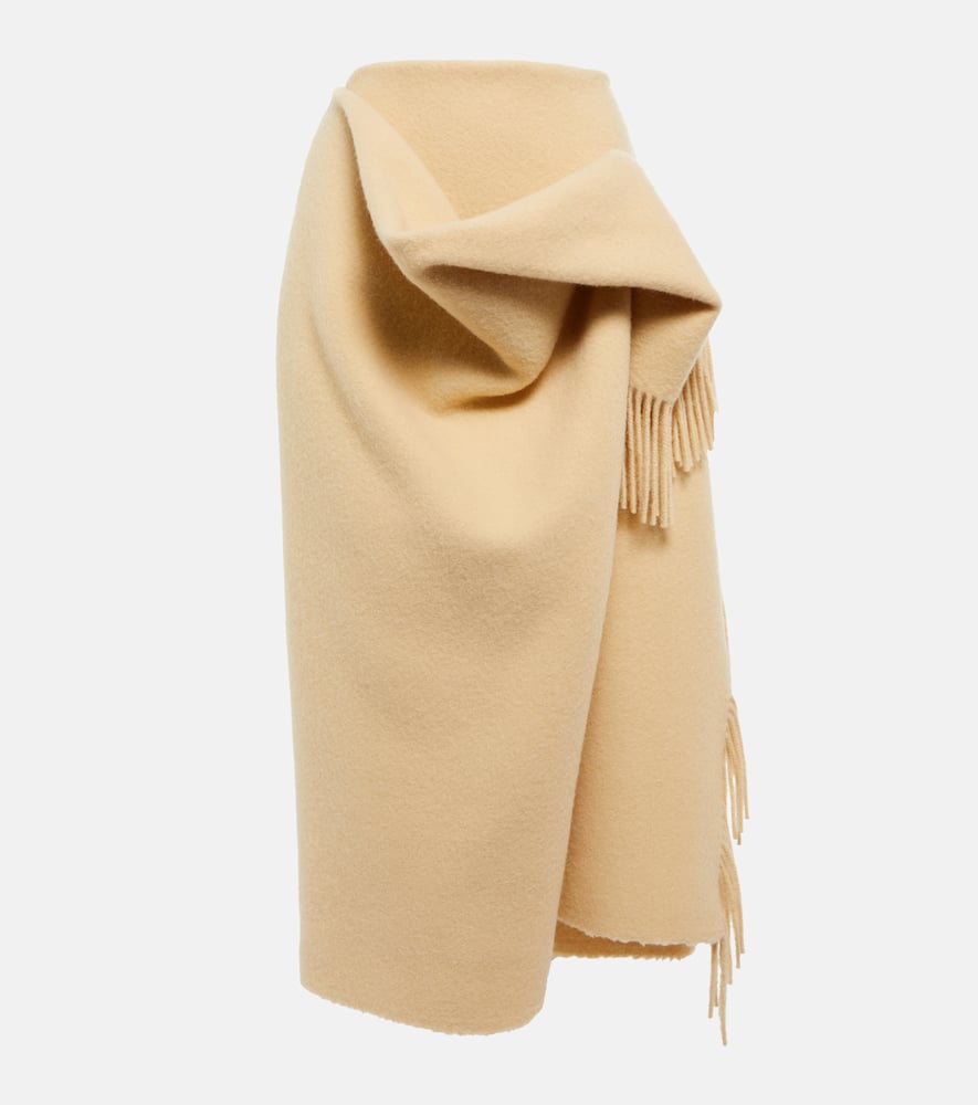 

Диэнн драпированная шерстяная макси-юбка The Row, Cream