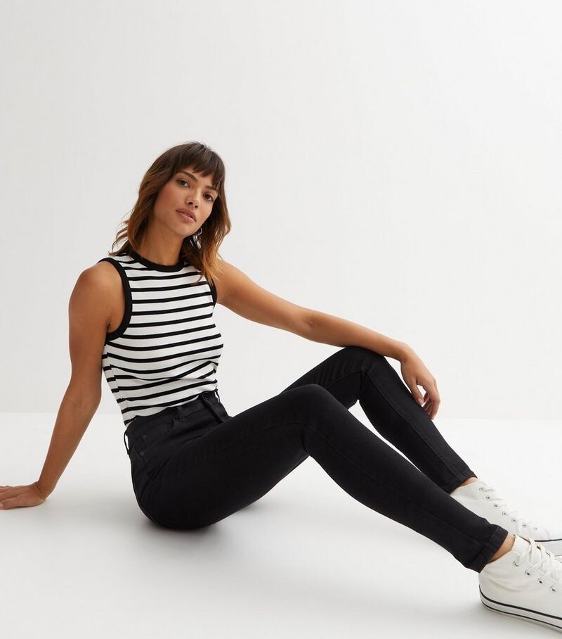 

Черные джинсы скинни Lift & Shape Jenna New Look, черный