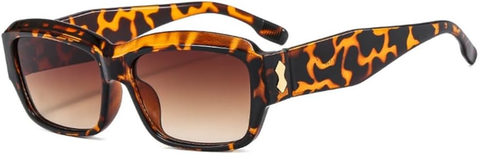 

Маленькие солнцезащитные очки для женщин, солнцезащитные очки для путешествий, мужские солнцезащитные очки в винтажном стиле, ретро, ​​UV400, прямоугольные, Lunet Soleil DSDNPTV, Leopard