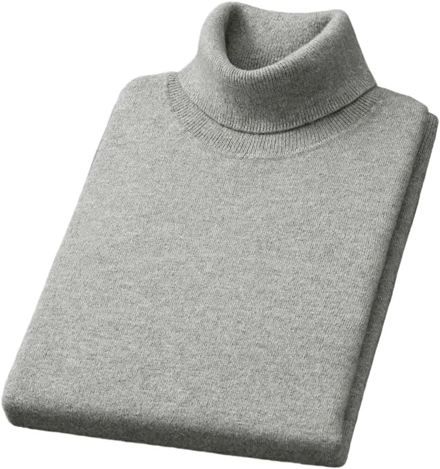 

Мужской свитер с высоким воротником из смеси кашемира, шерсти и хлопка