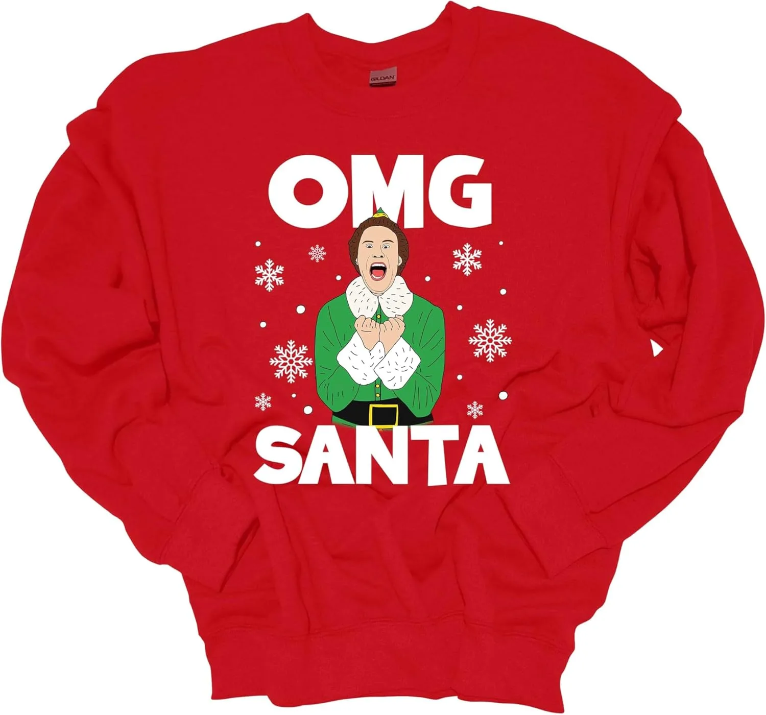 

Толстовка Unisex Christmas Sweatshirt Omg Santa I Know Him Elf Festive Holiday Crewneck Trenz Shirt Company