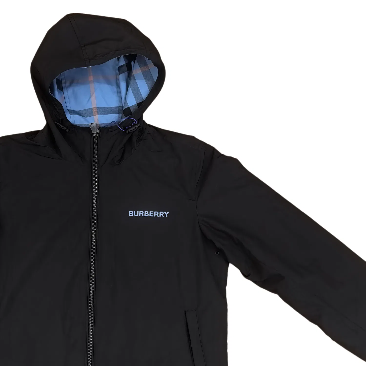 Куртка мужская Burberry черный hooded moderate reversible, черный — фото 4