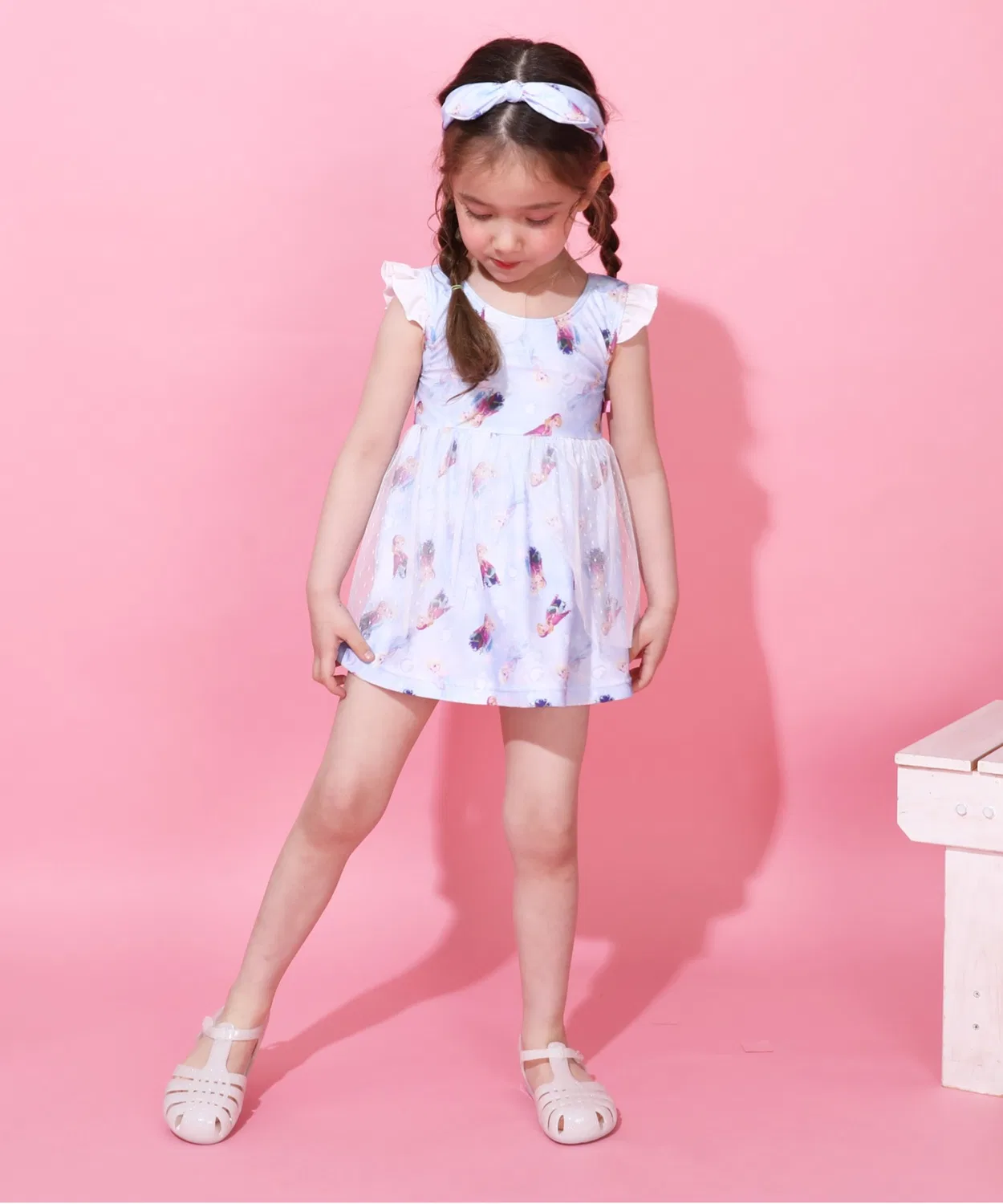 Детский купальник Disney Princess с головной повязкой, BABYDOLL, разноцветный — фото 2