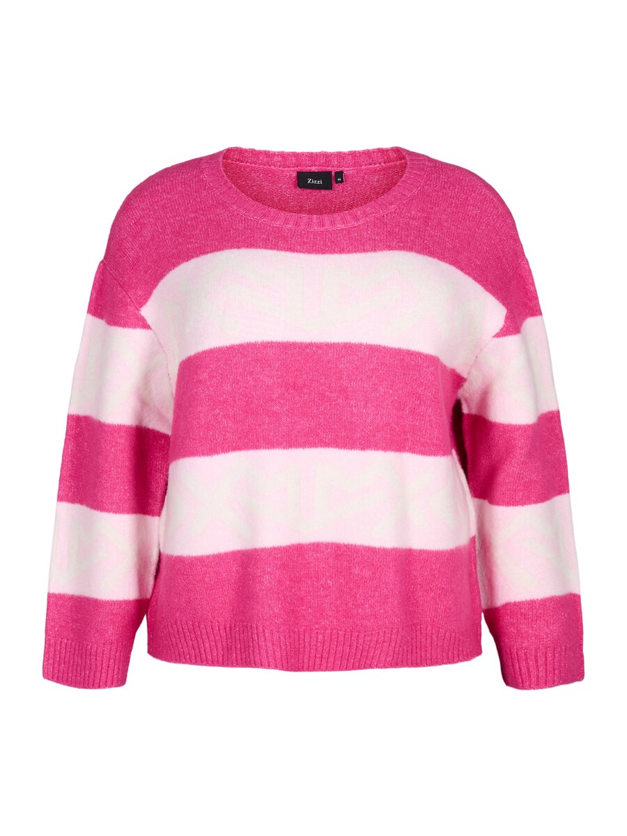 

Тонкий вязаный свитер Zizzi Sweater MSISMO, розовый