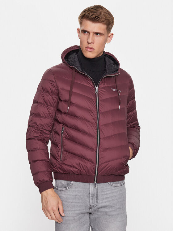 

Пуховик regular fit Armani Exchange, бургундия