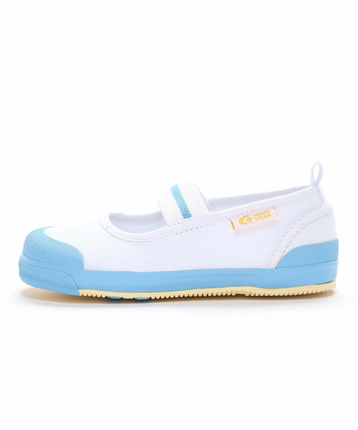 Домашние тапочки MoonStar CR ST11 3E, широкая колодка, размер 19,0-25,0 см. Carrot, Saxophone Blue — фото 4
