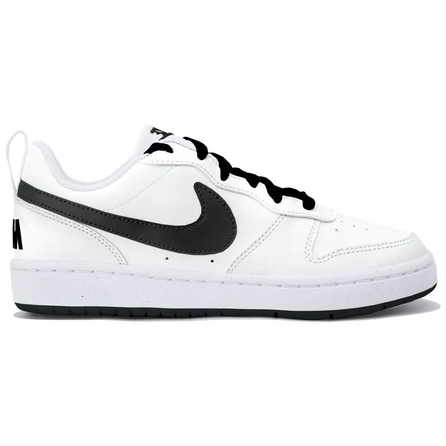 Court Borough Plain Ink Low top детские скейтборд кроссовки подростковые Nike, черный/белый — фото 3