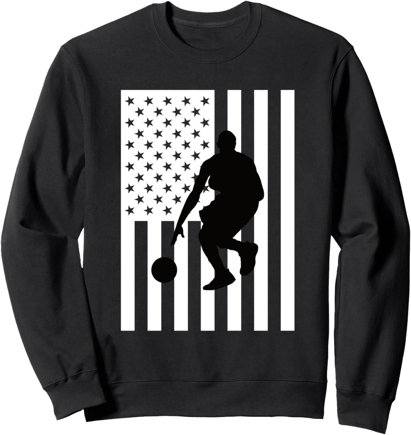 

Футболка с американским флагом для баскетбола, патриотическая, для тренера, черная (черная 19-3911tcx), размер S Shirtbooth: Patriotic Sports