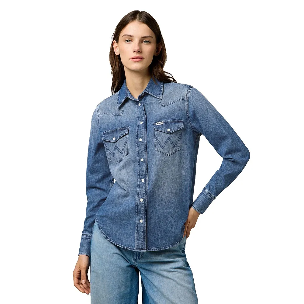 

Рубашка с длинным рукавом Wrangler Heritage Regular Fit, синий