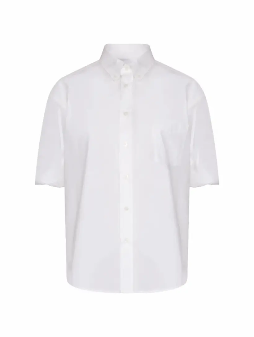 

Хлопковая рубашка с логотипом MM6 MAISON MARGIELA, белый