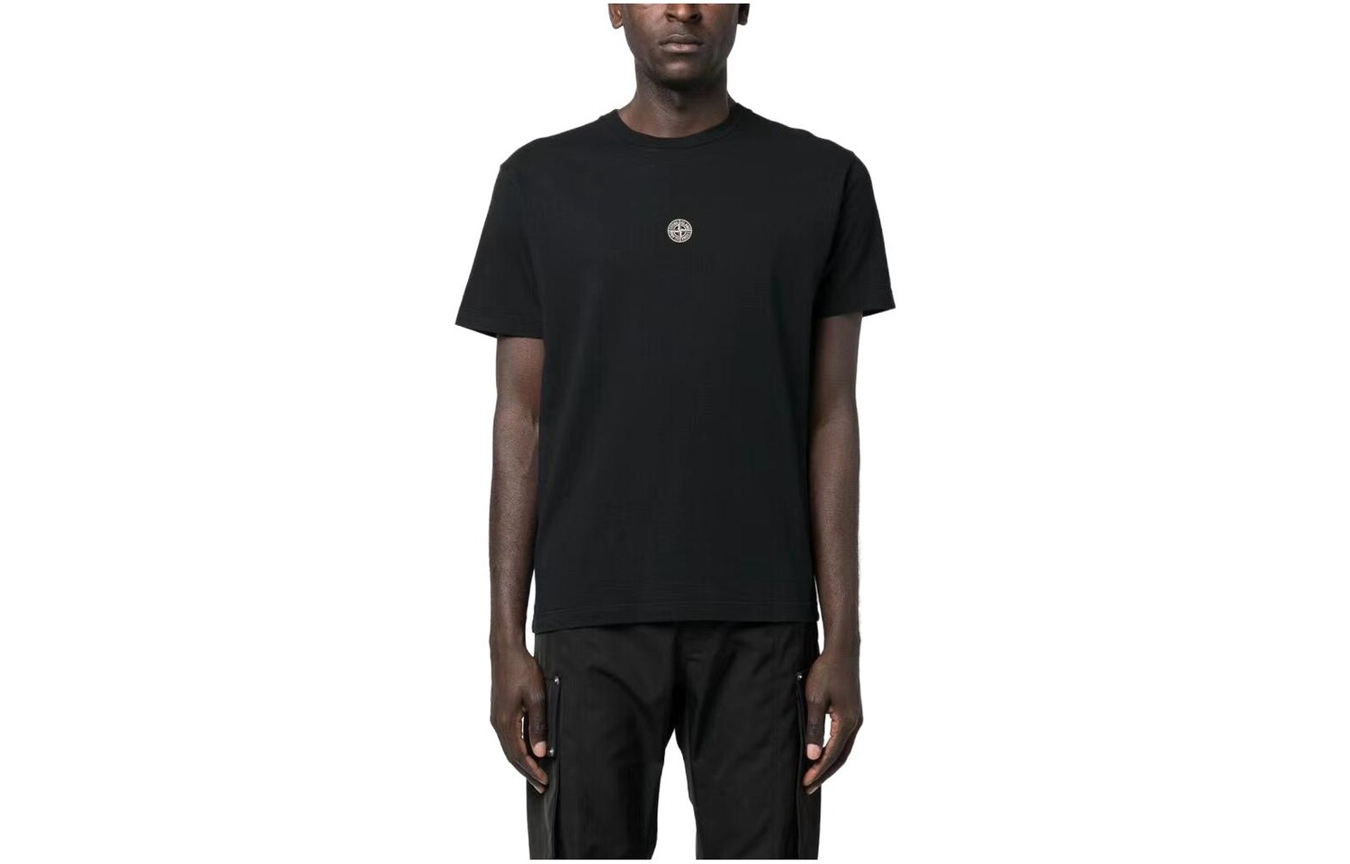 Футболка мужская Stone Island с принтом на спине, черный — фото 2
