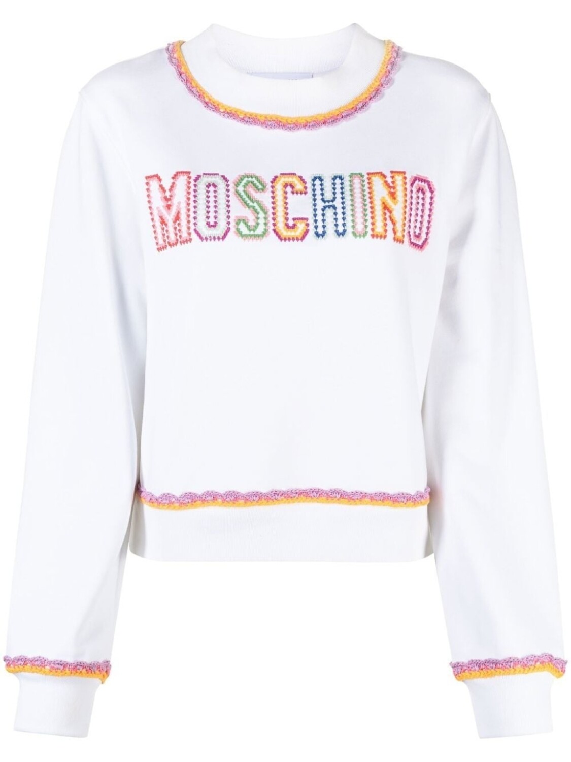 

Moschino толстовка с отделкой в технике макраме, белый