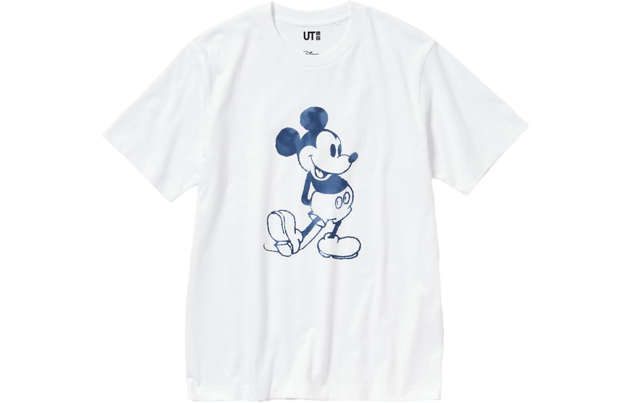 Футболка Disney X унисекс белая Uniqlo, белый