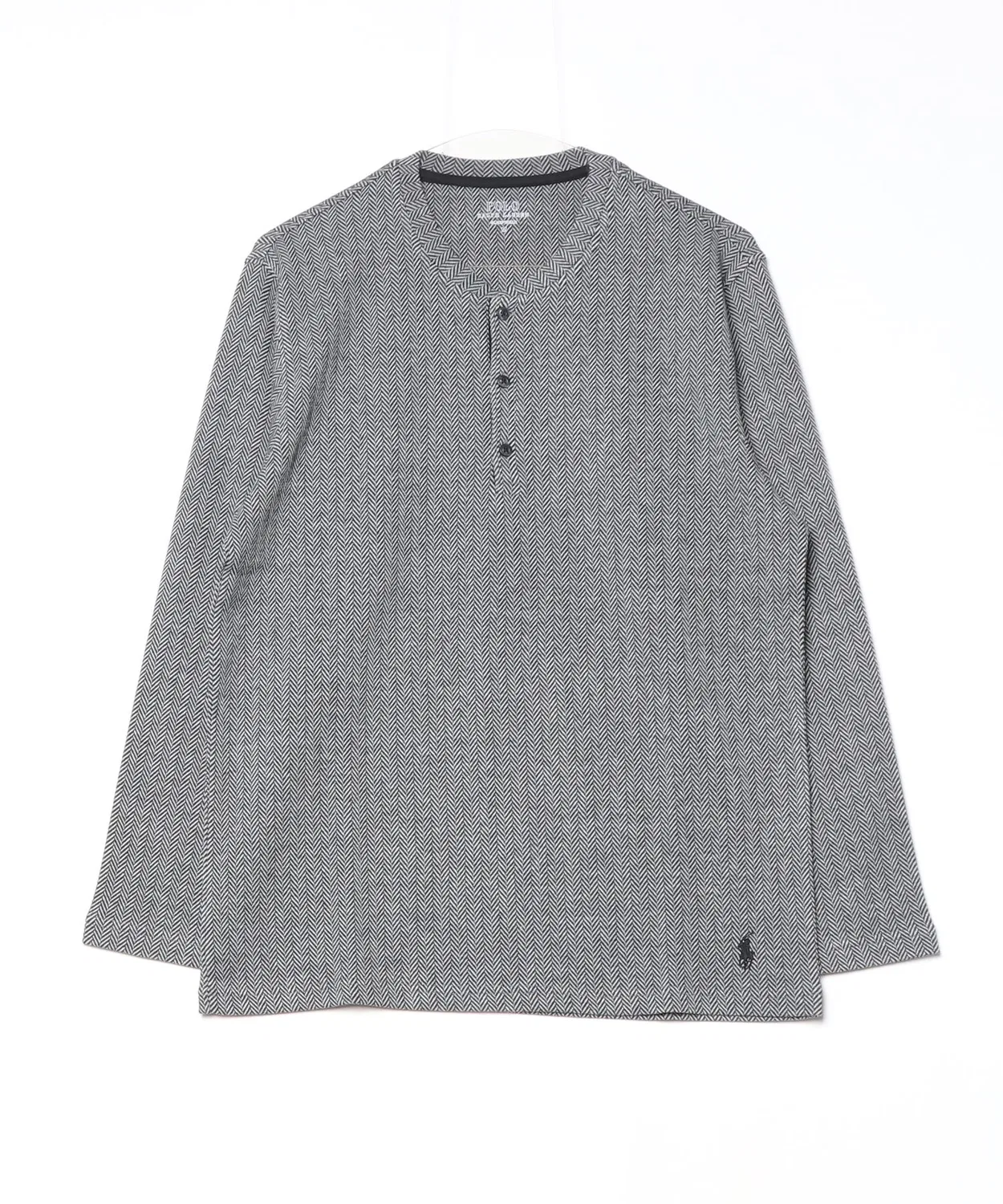 Футболка с длинным рукавом POLO RALPH LAUREN Henley Neck Long Sleeve, хэзер-серый