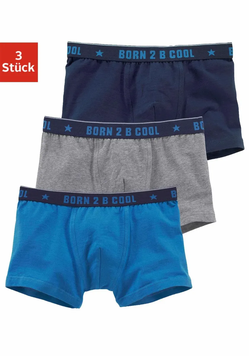 

AUTHENTIC UNDERWEAR Боксеры (упаковка, 3 шт.), с поясом BORN 2 B COOL, синий