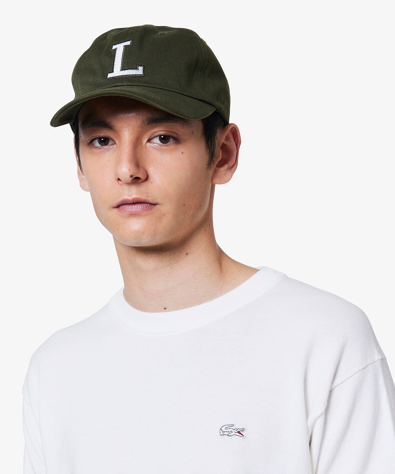 Трикотажная футболка из смешанного меланжевого трикотажа в трех цветах LACOSTE, Off white — фото 3