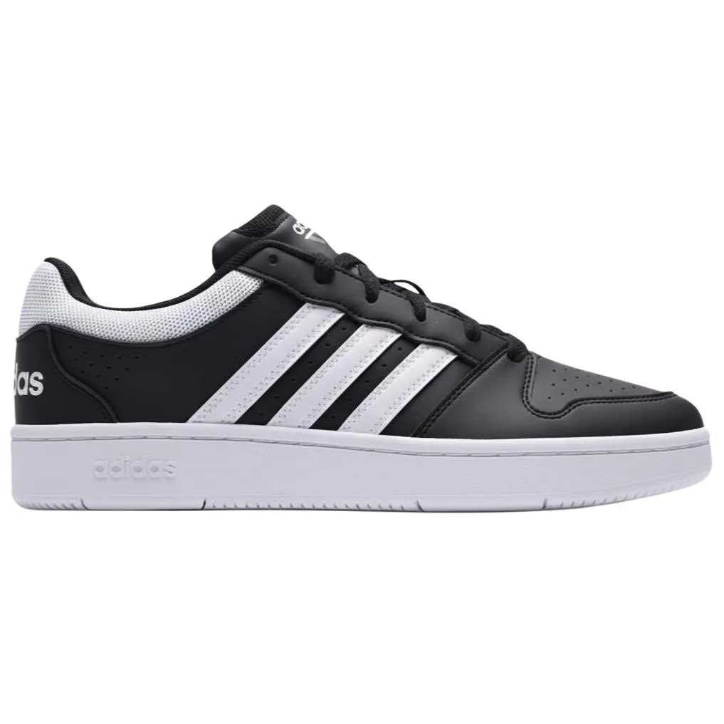 Кроссовки для скейтбординга мужские HOOPS Textile, Synthetic Leather Adidas, черный белый — фото 3