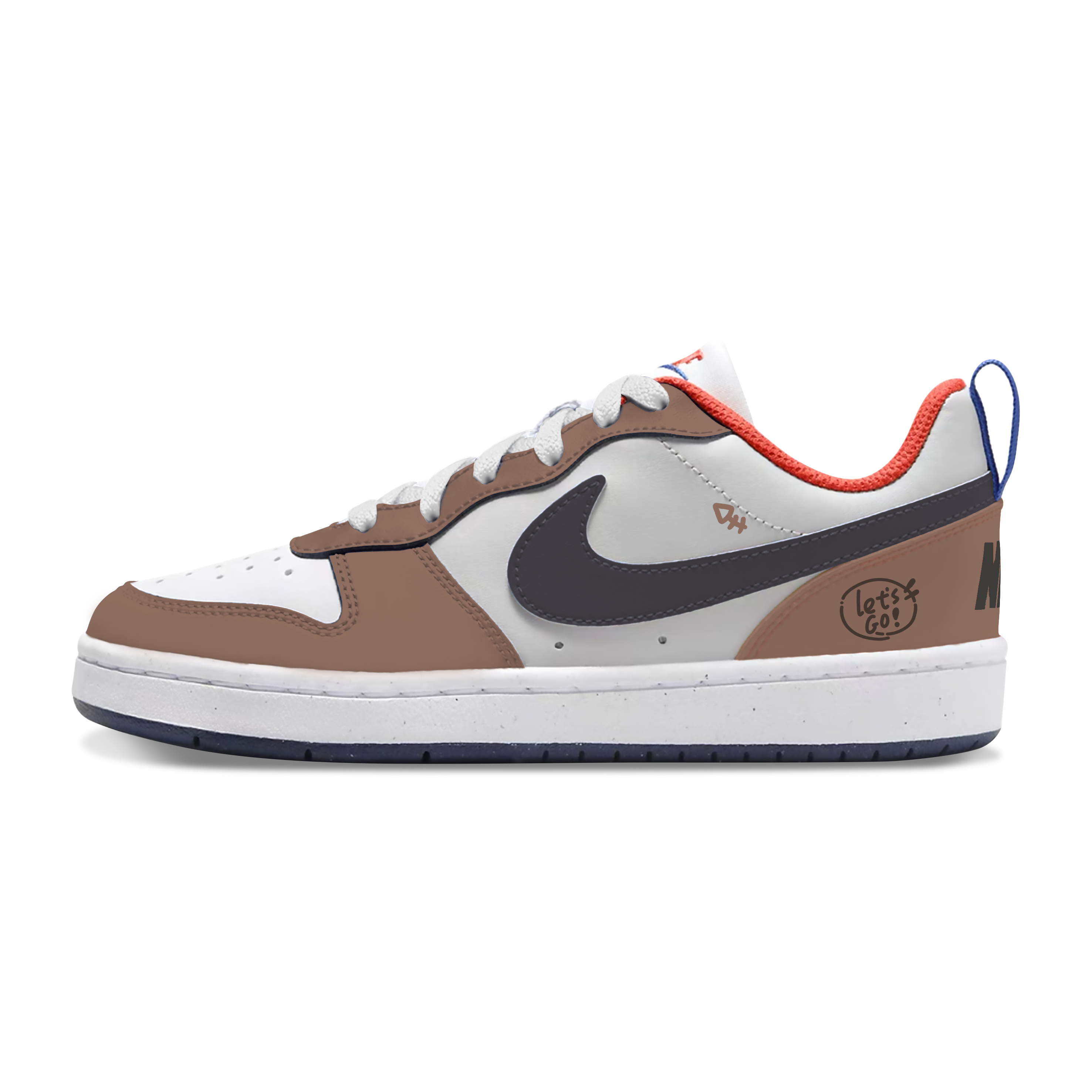 

Nike Детские кроссовки для скейтбординга Court Borough Black Sugar Pearl Low Top для подростков