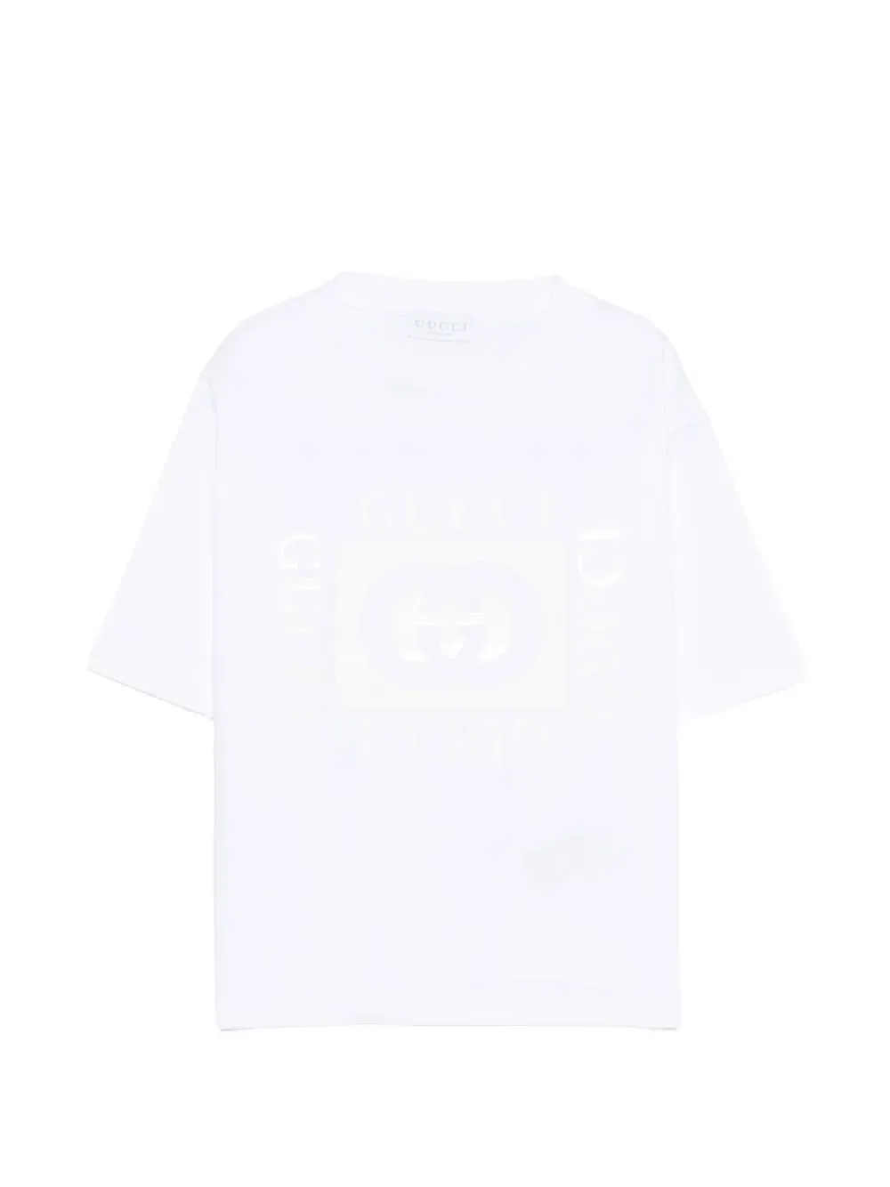 Футболка с логотипом Gucci Kids, белый